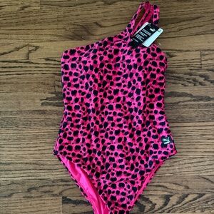 Puma Pink Leopard One Piece bathing suit